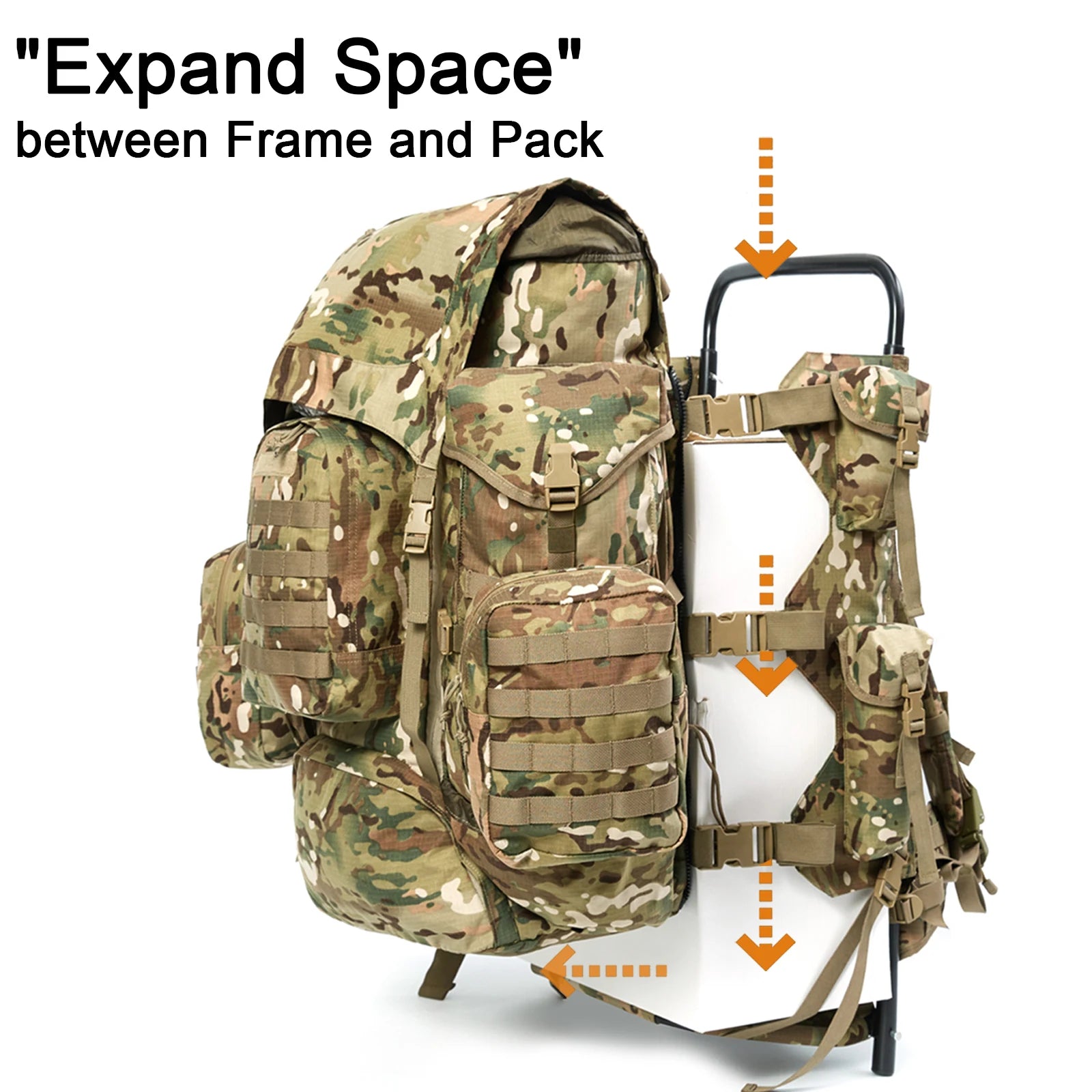Aluminum External Frame System Large Rucksack Army Tactical Backpack frame