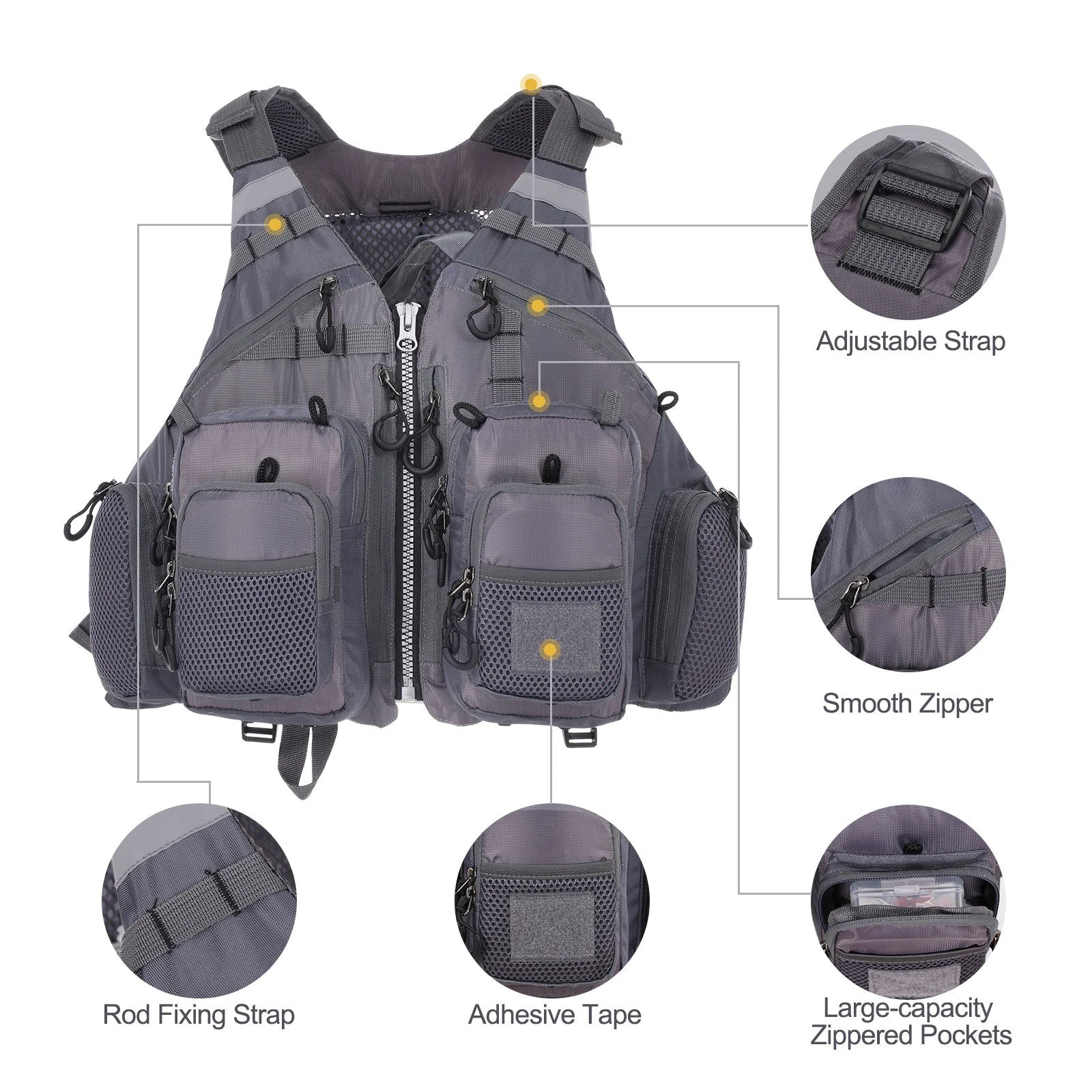 Breathable Padded Fishing Life Vest