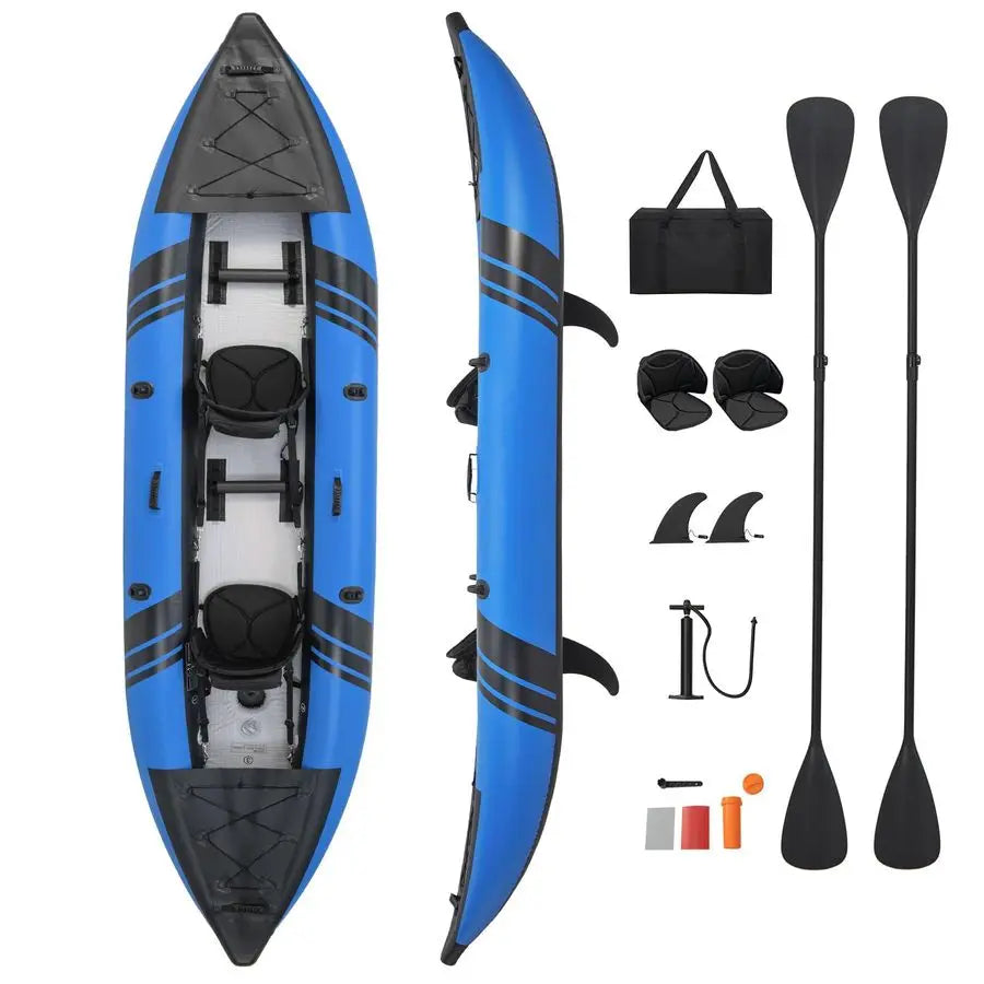 Inflatable Kayak, 2 Person Canoe with 507 lbs Capacity,