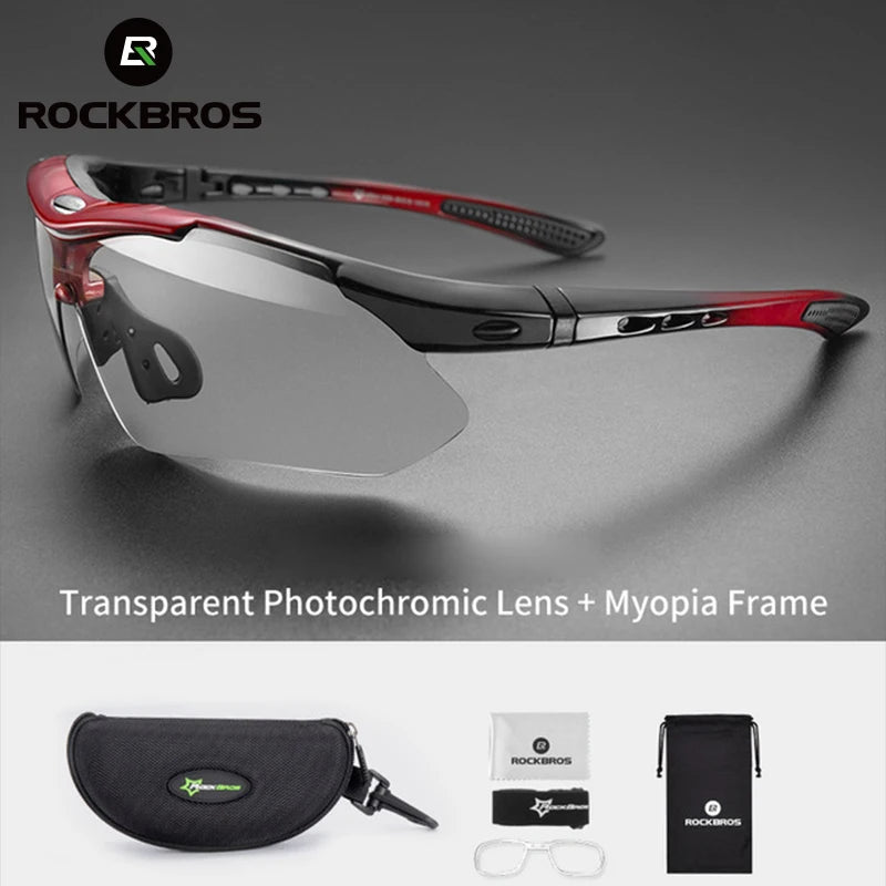 Photochromic Lens Outdoor Eyewear Goggles UV400 Sports Riding Cycling Sunglasses
