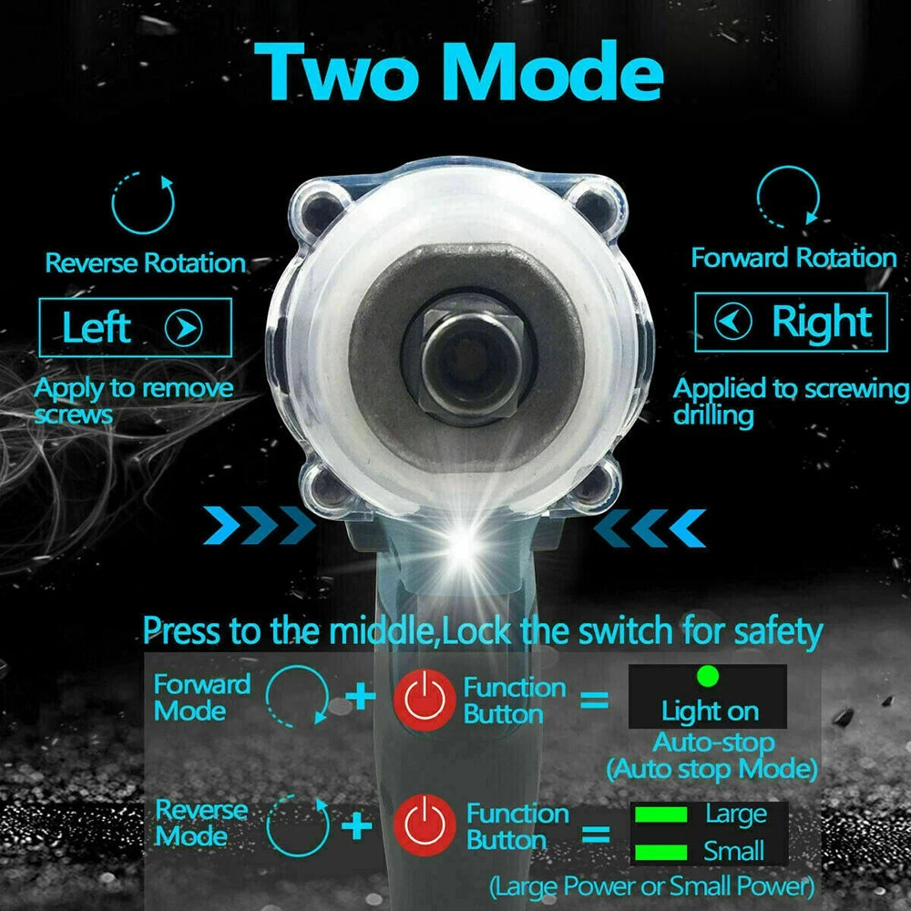 Impact Wrench 125mm Brushless Electric  and Angle Grinder 18V Battery