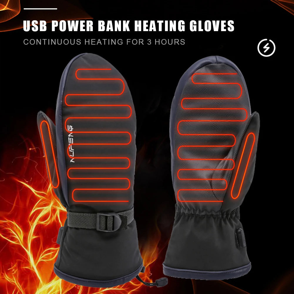 Electric Heating Gloves USB Charging Electric Heated for Climbing Hiking Cycling