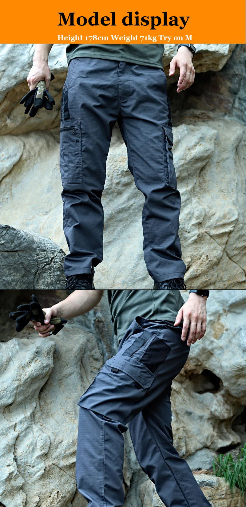 Tactical Work Pants Multi-pocket Waterproof