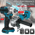 Impact Wrench 125mm Brushless Electric  and Angle Grinder 18V Battery
