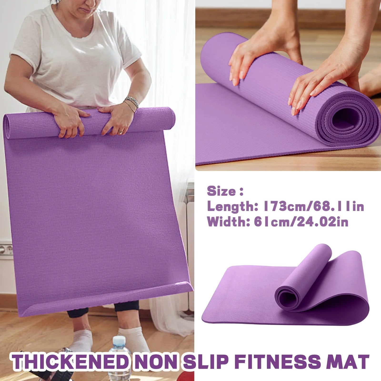 Foldable Yoga Mat Travel Fitness Exercise Mat