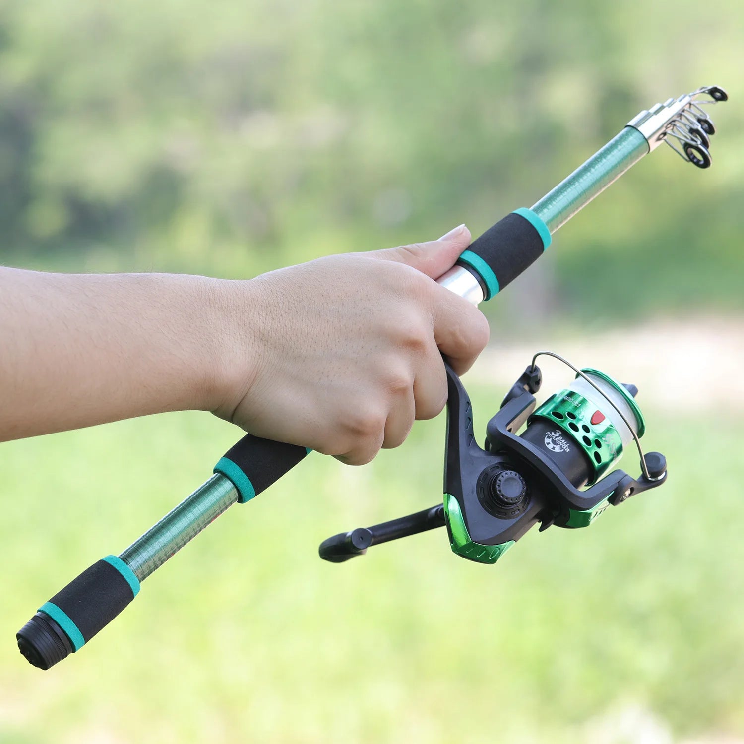 Spinning Fishing Rod and Reel Combo1.8M Telescopic Rod