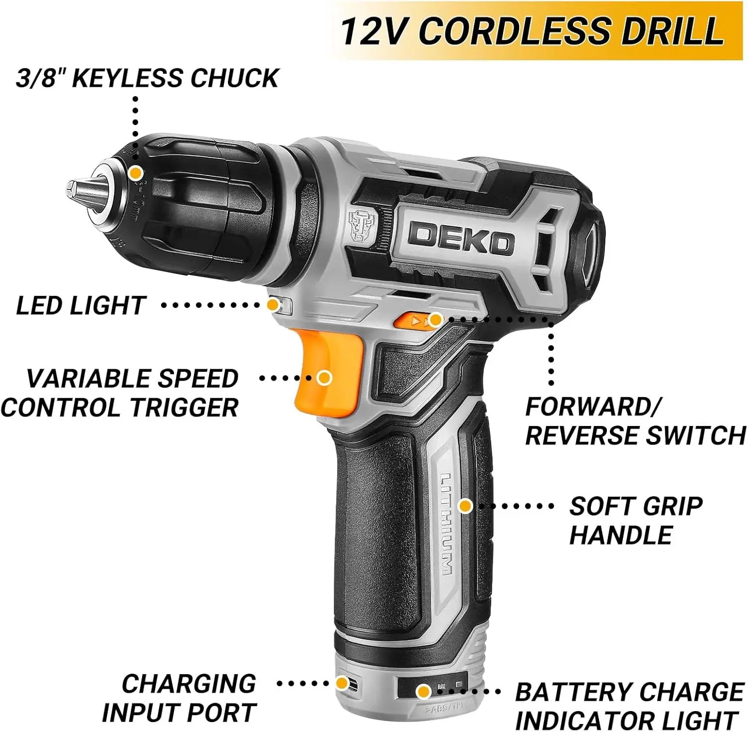 Mechanic Toolbox with 12V Power Cordless Drill