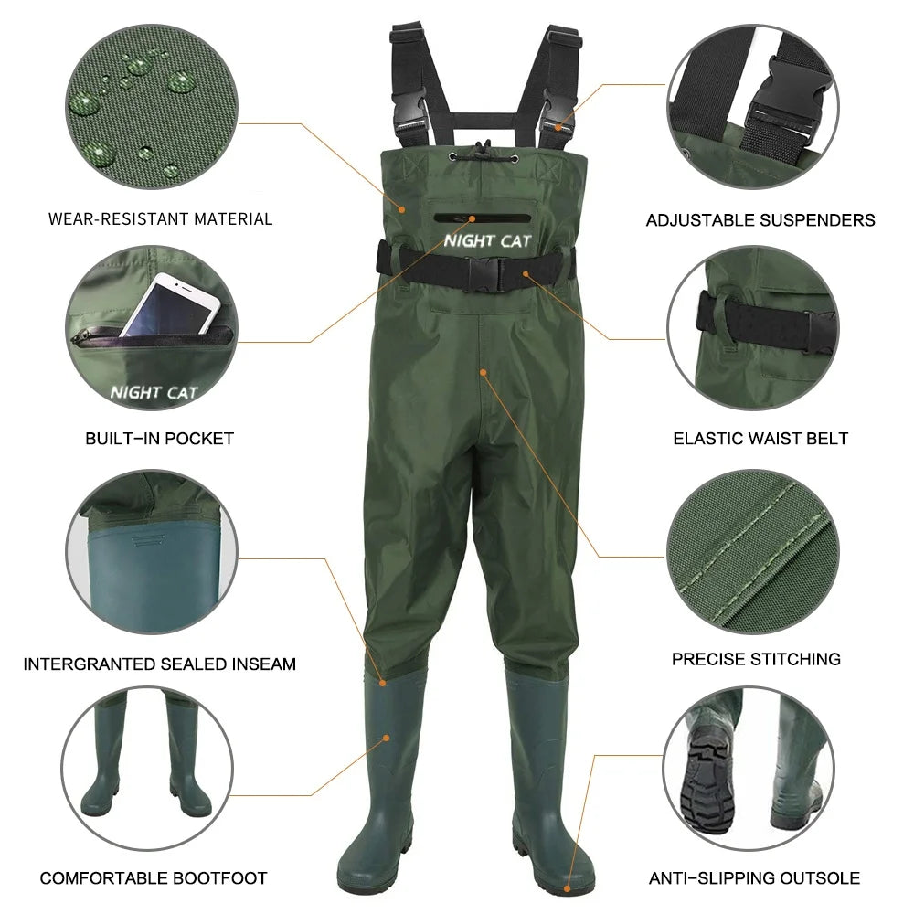 Fishing Wader  Waterproof Hunting Chest Wader with Boots