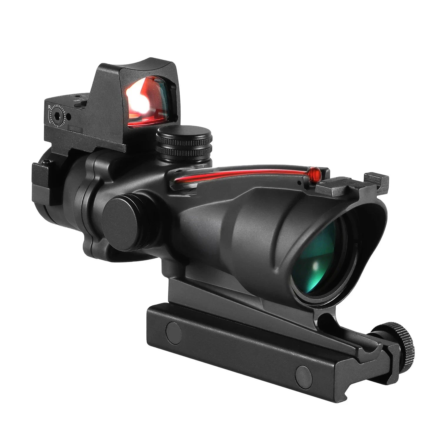 Adjustable 4x32 Red Dot 1x  4x Scope  Red Dot Tactical Scope 20mm Rail