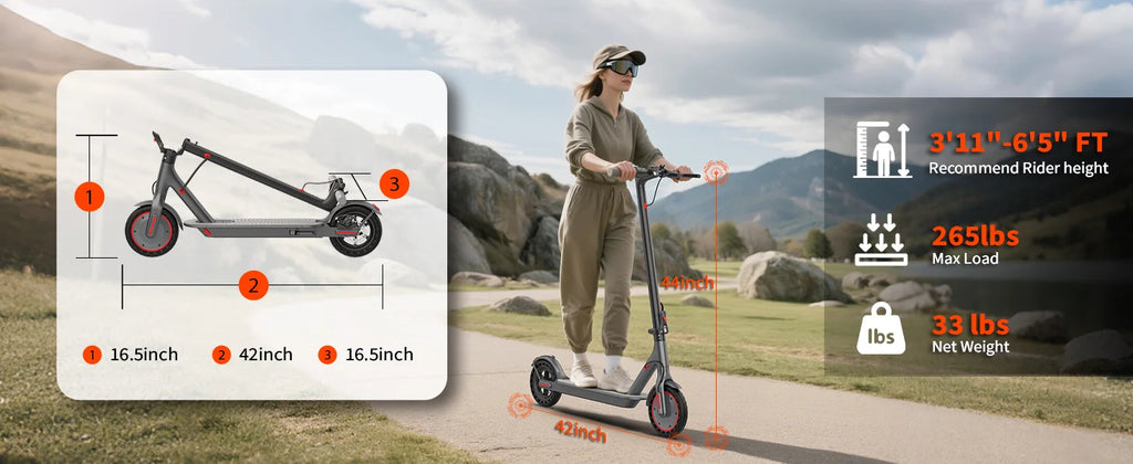 350W Electric Scooter 10.5Ah 19mph Max Speed 21miles Max Range Foldable E-Scooter for Adult