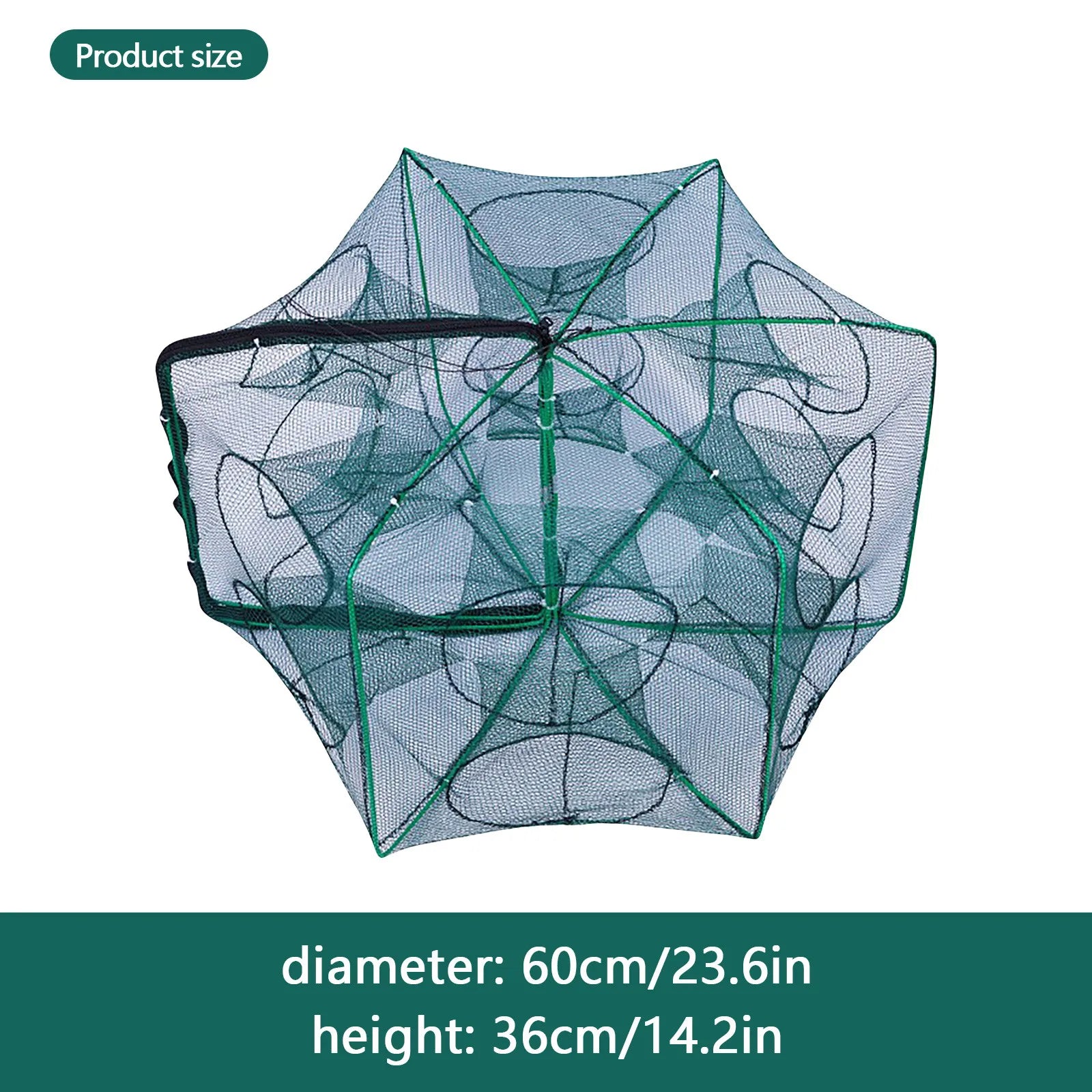 Folding fish cage trap fishing tool kit fish shrimp crayfish crab fishing net nylon material