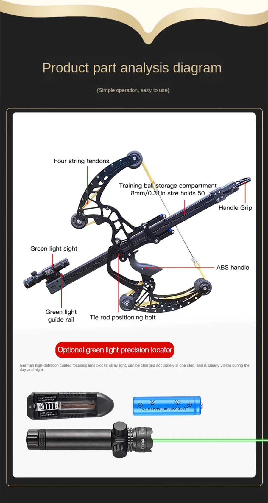 all-metal 50-round compound bow and arrow
