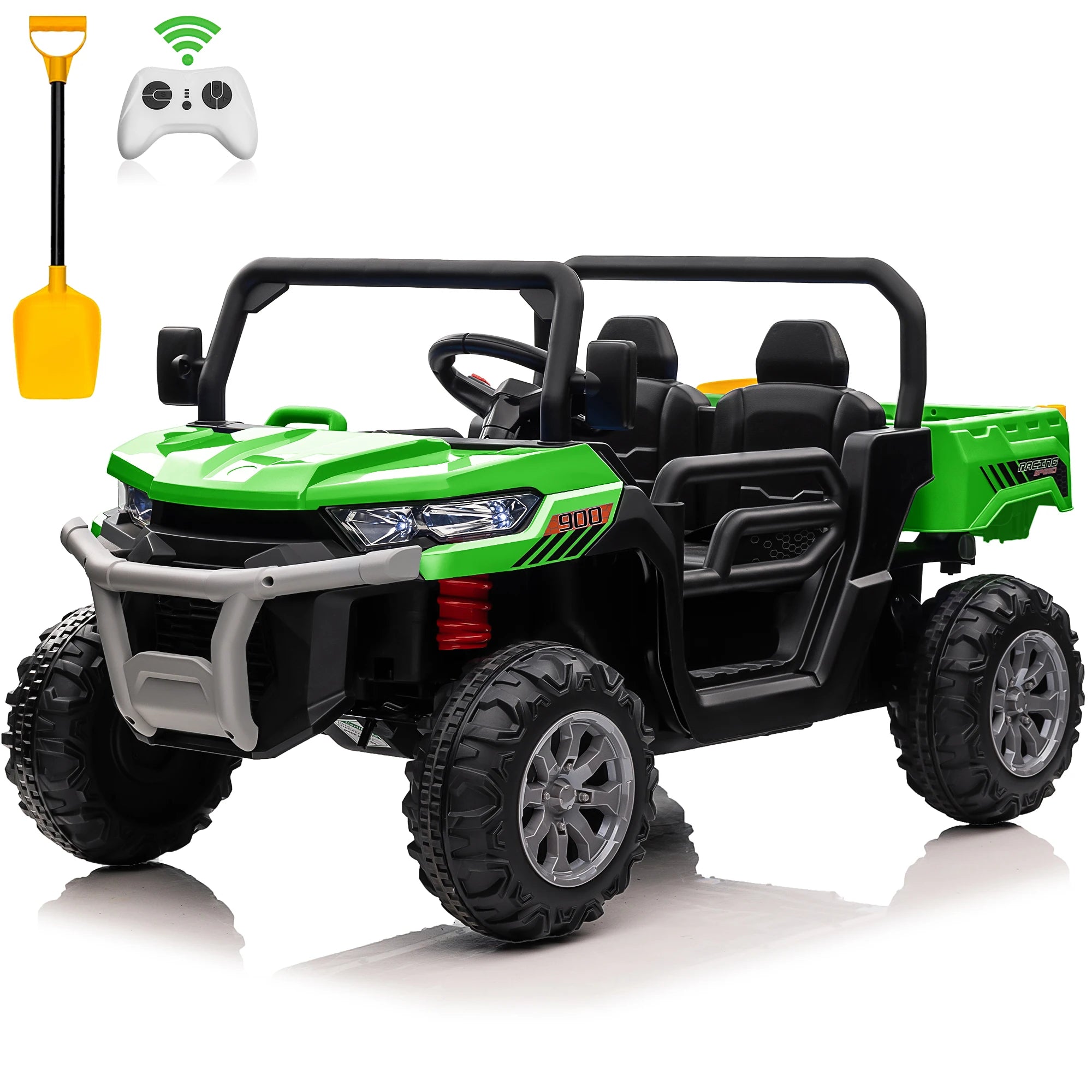 24V Ride on Dump Truck, 2 Seater Kids UTV Electric Car w/2.4G Remote Control, 4 Wheeler,