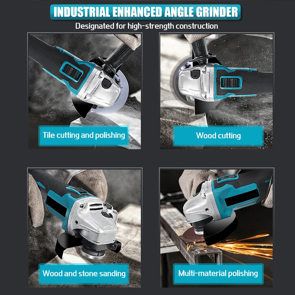 Impact Wrench 125mm Brushless Electric  and Angle Grinder 18V Battery