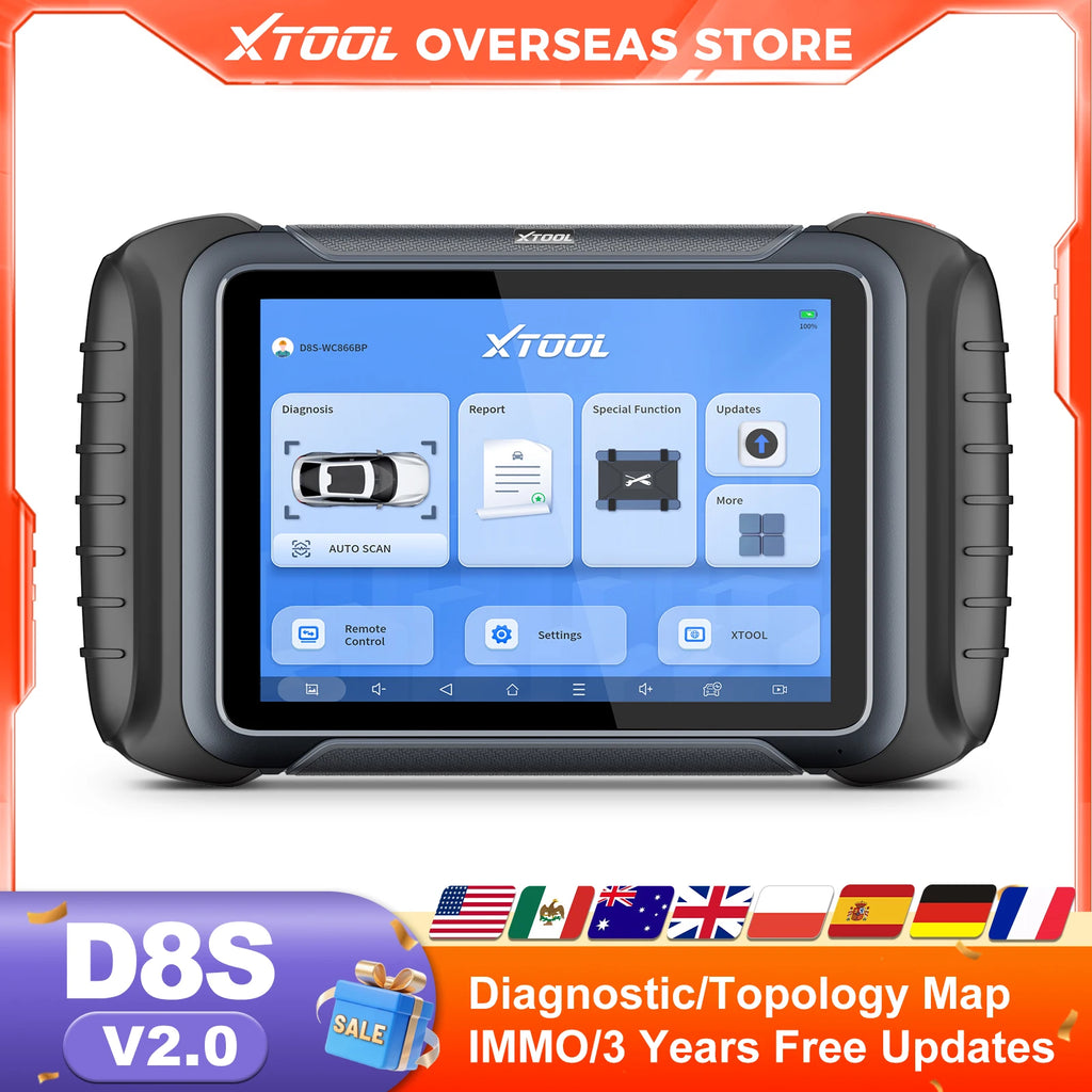 Car Diagnostic Tool Key Programmer OBD2 Automotive Scanner ECU Coding Topology Map with 42+