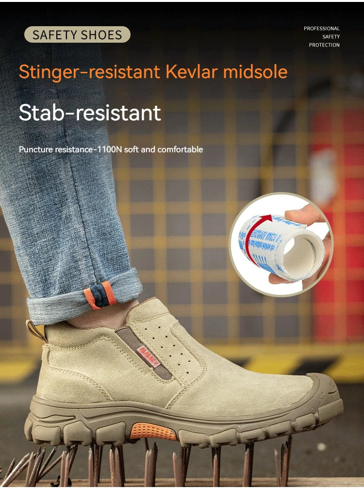 Mens Work Boots Composite Toe Safety Footwear
