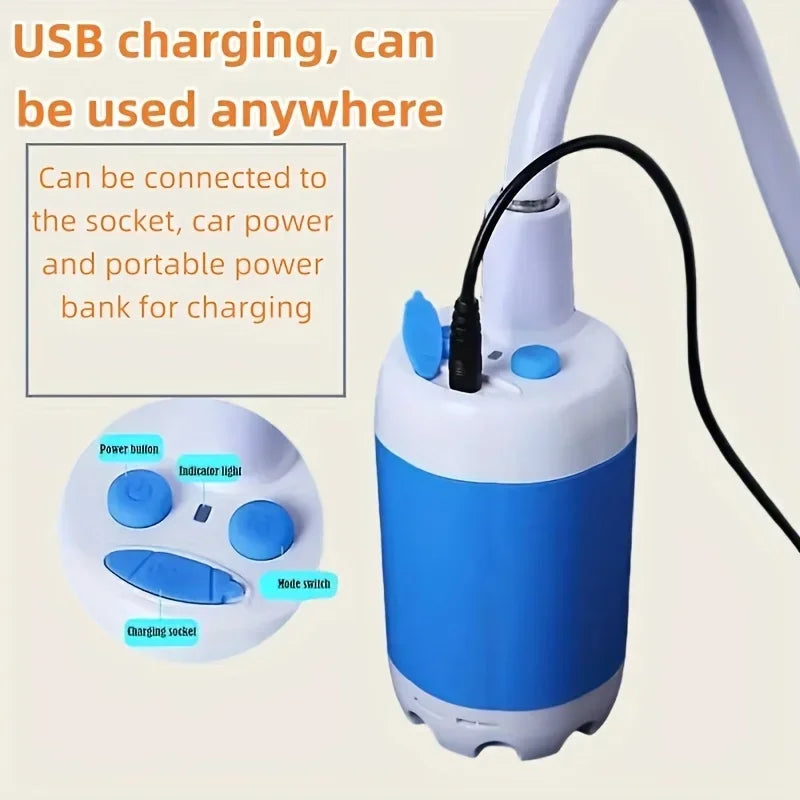 Portable USB Rechargeable  shower head,
