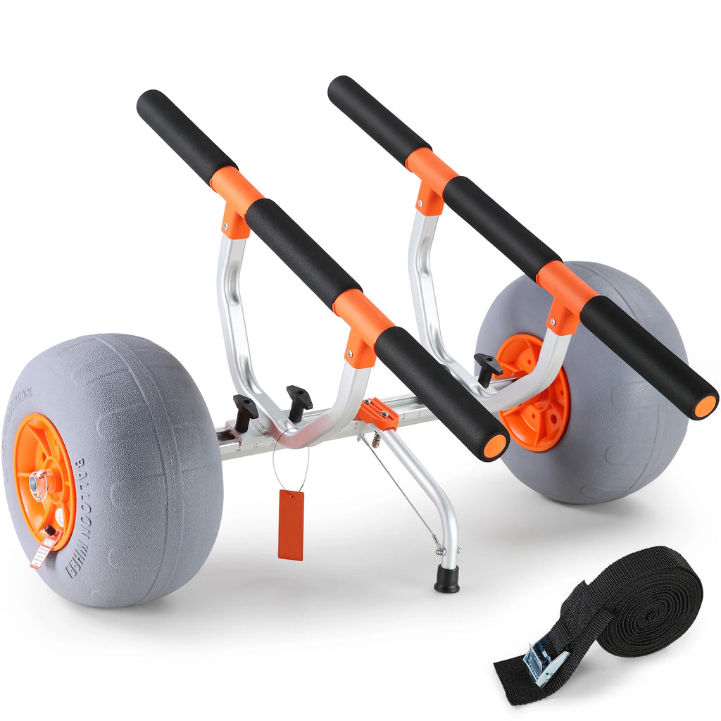 350lbs Kayak Trailer Cart Foldable Canoe, Kayak Trolley Cart with 12'' Tires