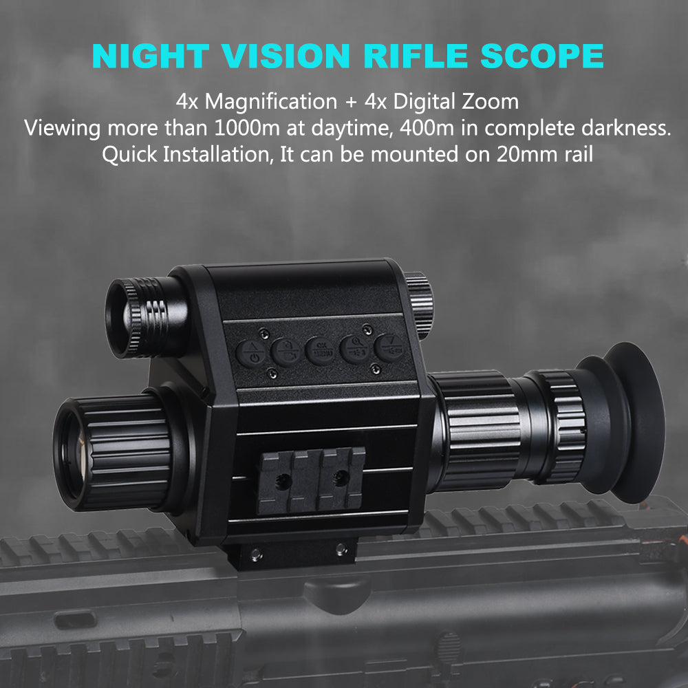 Digital Night Vision Riflescope 940nm IR Scope Sight Monocular 5X Zoom
