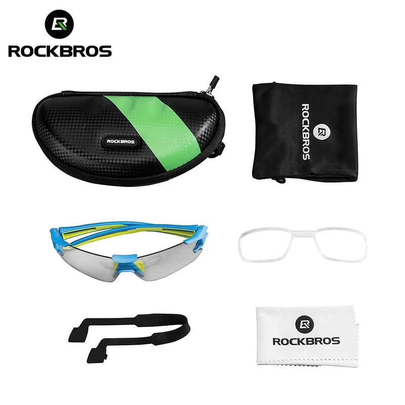 Photochromic Cycling Glasses UV400 Outdoors Sports Bicycle Sunglasses Frameless