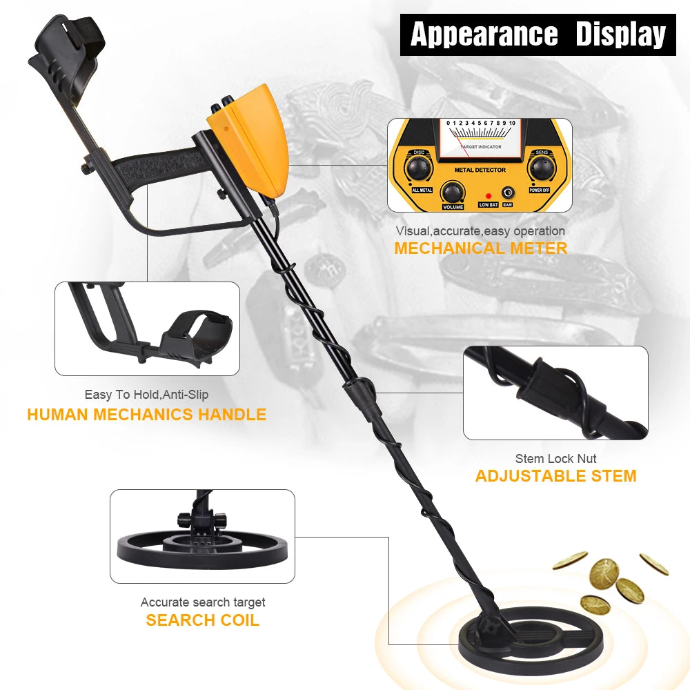 MD-5090 High Sensitivity Metal Detector Underground Portable Gold Detector Underwater Metal Finder Length Adjustable Tools