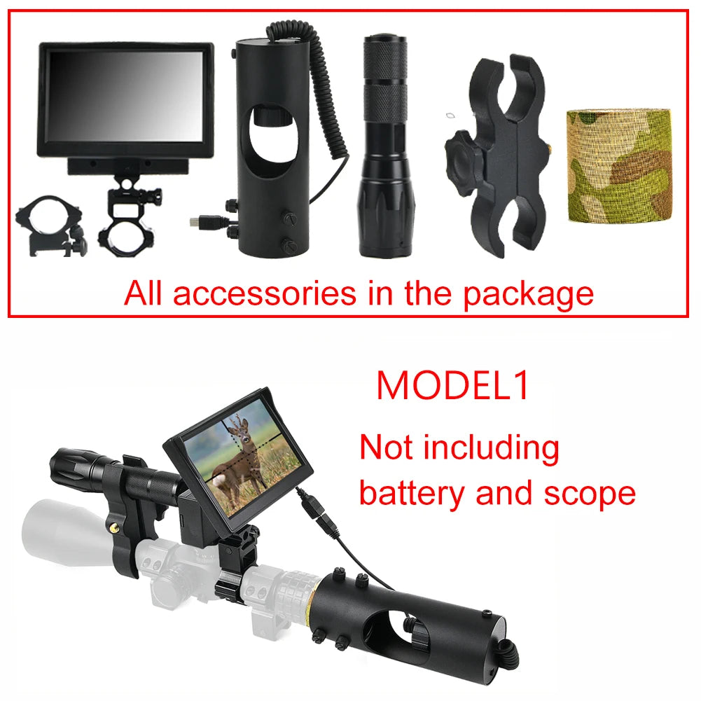 Night Vision Riflescope Hunting Scopes 850nm Infrared LED IR Waterproof Night Vision Hunting Camera