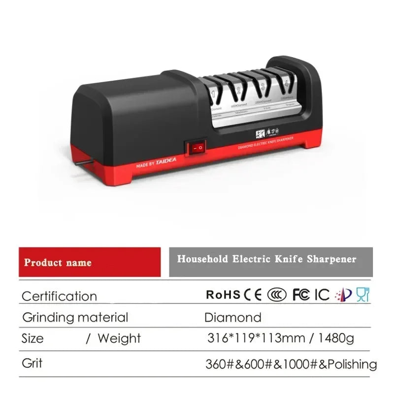 4 Stage Diamond Electric Knife Sharpener