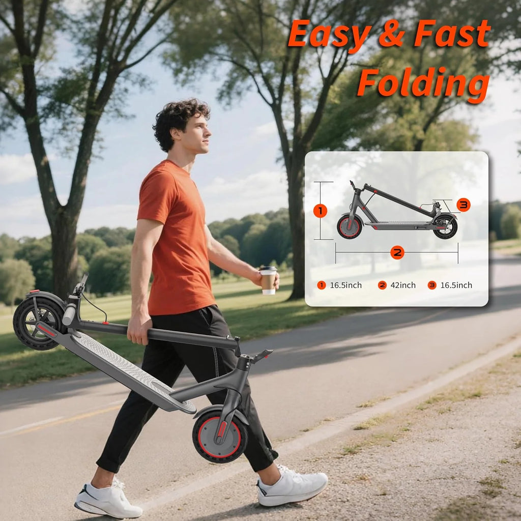 350W Electric Scooter 10.5Ah 19mph Max Speed 21miles Max Range Foldable E-Scooter for Adult
