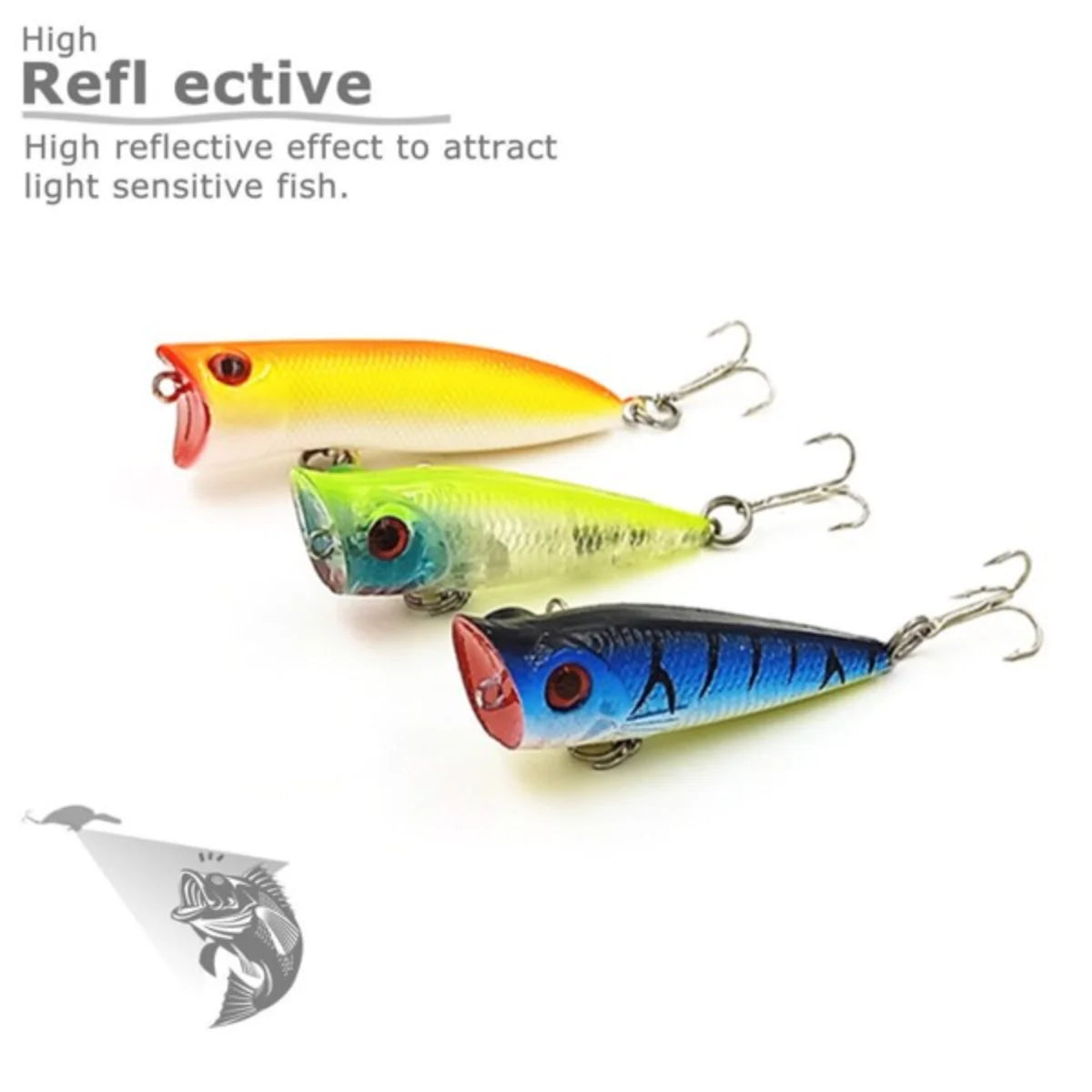 30PCS  Fishing Lures Crankbaits Hooks Minnow Baits Bass Tackle Crank Set