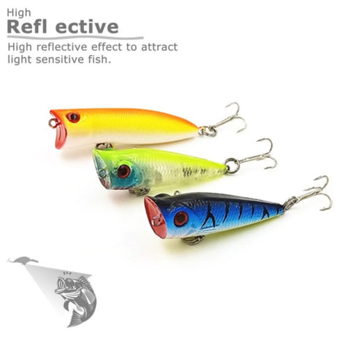 30PCS  Fishing Lures Crankbaits Hooks Minnow Baits Bass Tackle Crank Set