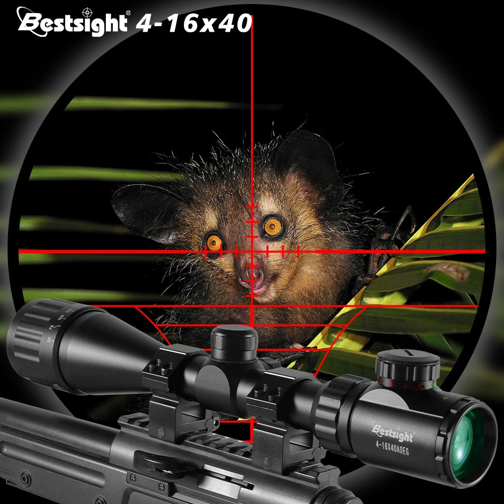 4-16X40 AOE Optics Red&Green Dot Illuminated Sight Scope