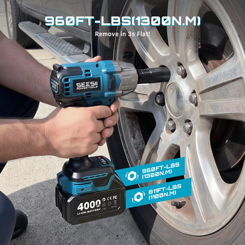 1300N.m Cordless Impact Wrench Brushless Motor 3-in-1 Electric Impact
