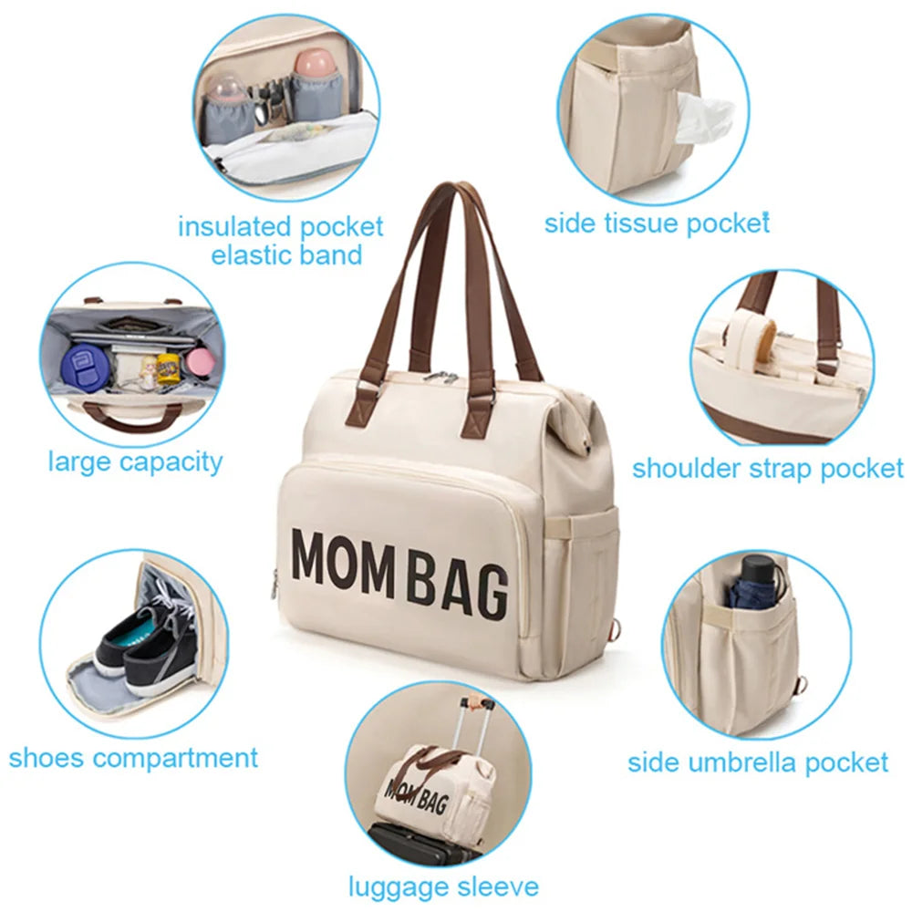 Mommy Bag  for Outdoor Travel Baby Care Large Capacity Multifunctional