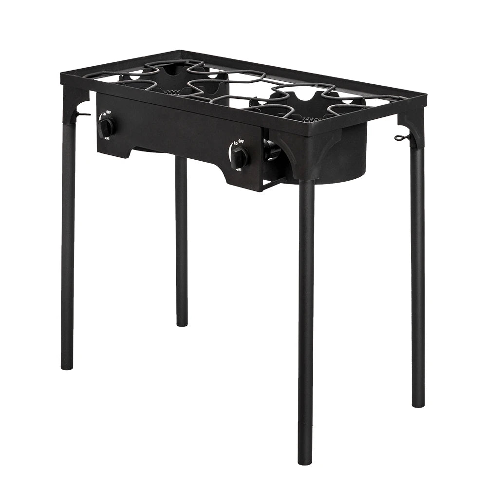 Outdoor Camp Stove High Pressure Propane Gas (Double Burner 150000-BTU)