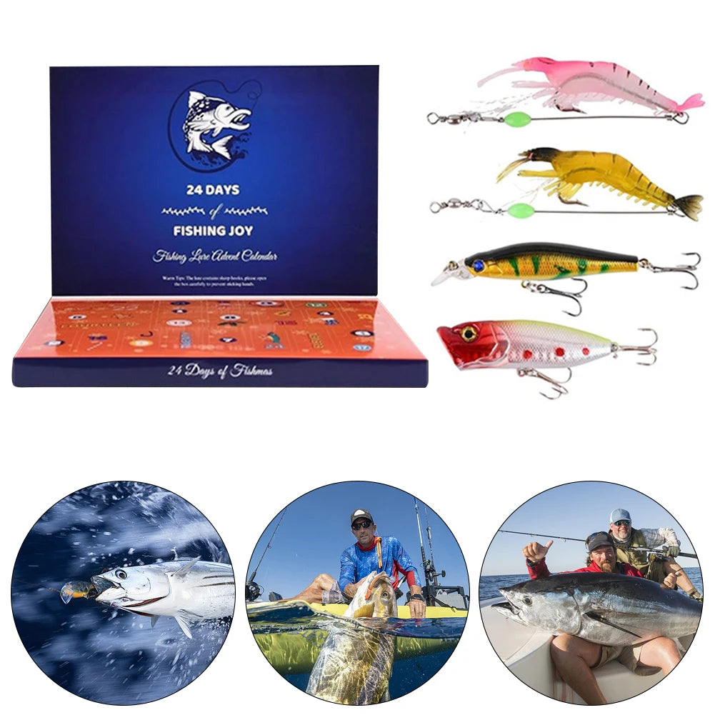 Christmas Fishing Lures Advent Calendar Creative Fishing Lures Set