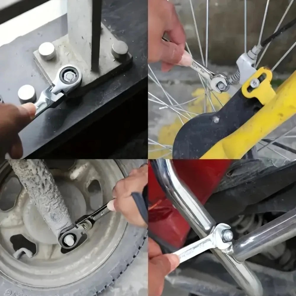 Flexible Ratcheting Combination Wrench Set,6-17mm Metric
