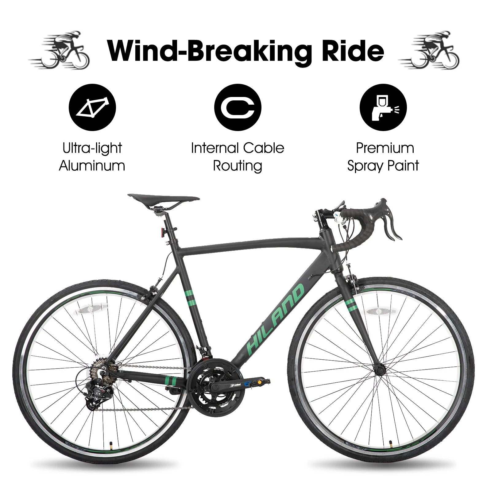 Aluminum Road Bike, 14 Speeds, 53/57cm Frame, Racing Bike