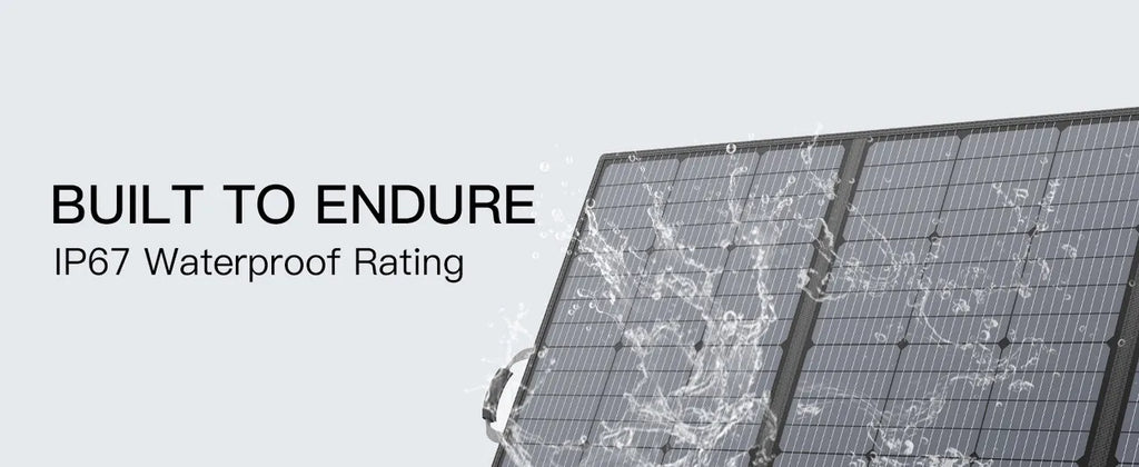 MHPOWOS 400W Portable Solar Panel, Lightweight Foldable Solar Panels with an Adjustable Kickstand, IP67 Waterproof Solar Charger