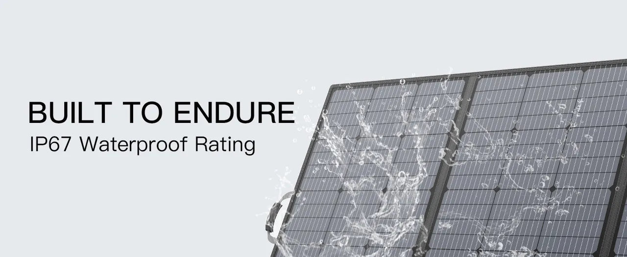 MHPOWOS 400W Portable Solar Panel, Lightweight Foldable Solar Panels with an Adjustable Kickstand, IP67 Waterproof Solar Charger