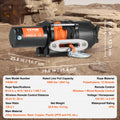 4500lbs ATV/UTV Electric Winch 12V with 39ft Synthetic Rope Wireless & Wired Remote Control