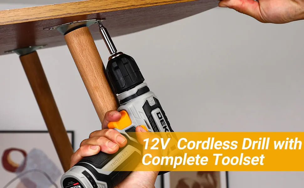 Mechanic Toolbox with 12V Power Cordless Drill