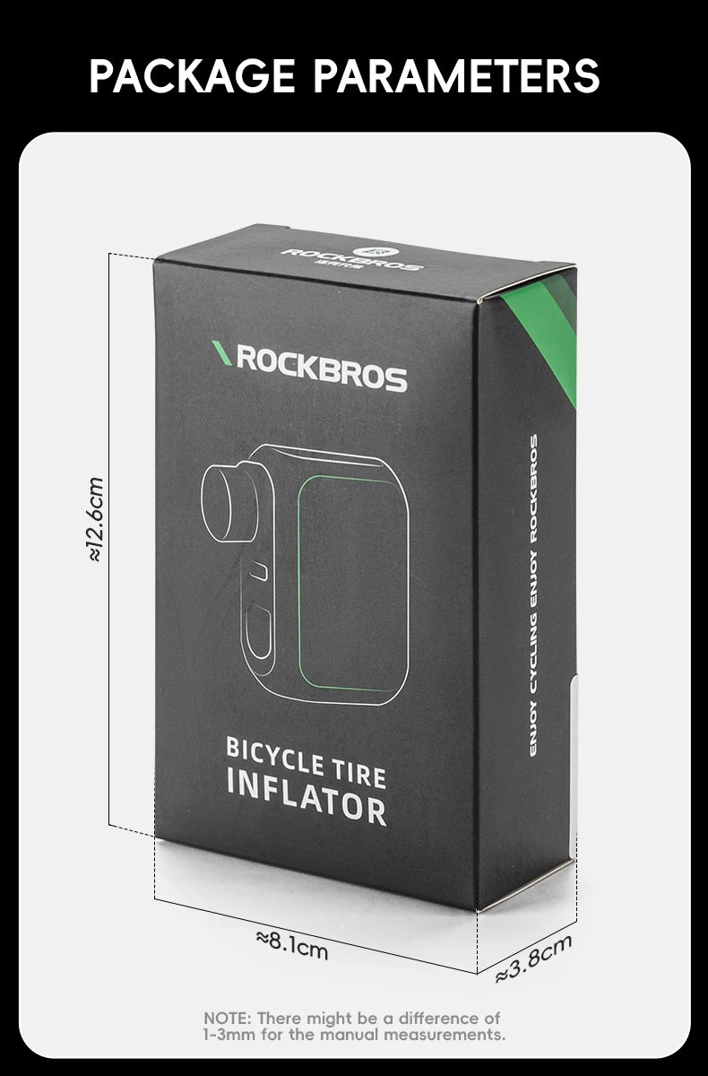 Mini Electric Pump 100PSI Air Inflator AV/FV Tire Inflation Portable Bicycle Pump