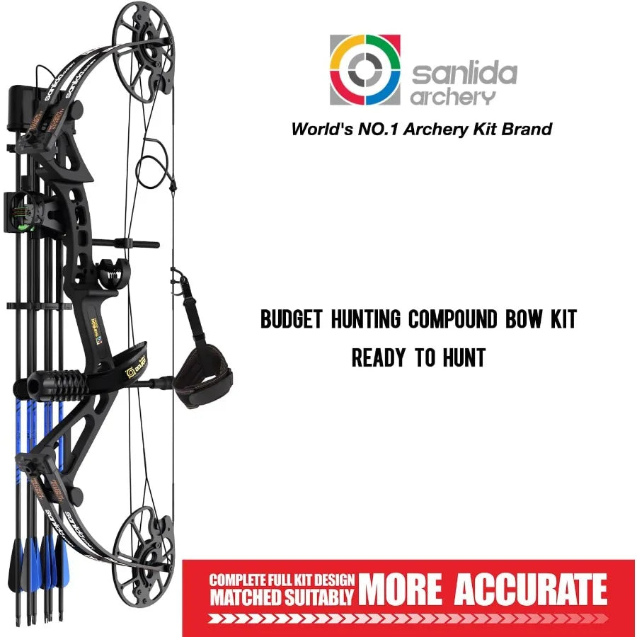 Hunting  Compound Bow Package 0-70 Lbs Draw Weight