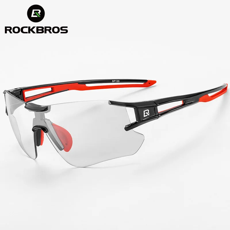 Photochromic Cycling Glasses UV400 Outdoors Sports Bicycle Sunglasses Frameless