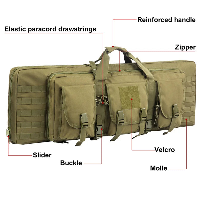 81 97 106 122cm Tactical Gun Bag Double Rifle Case