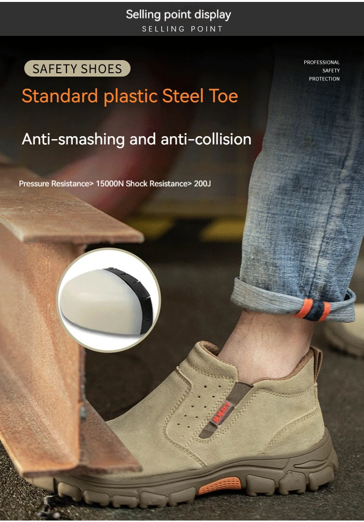Mens Work Boots Composite Toe Safety Footwear
