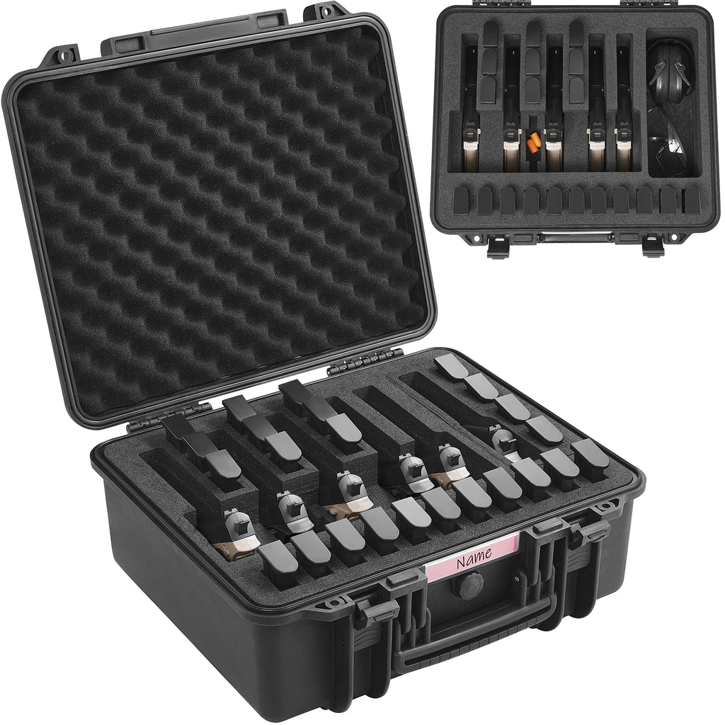Hard Pistol Cases w/ Pre-cut PU Foam Lining  for 1/2/5/6 Pistol Lockable Pistol Case