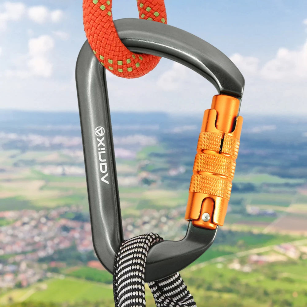 Rock Climbing Carabiner Heavy Duty Caribeaner Rappelling and Mountaineering