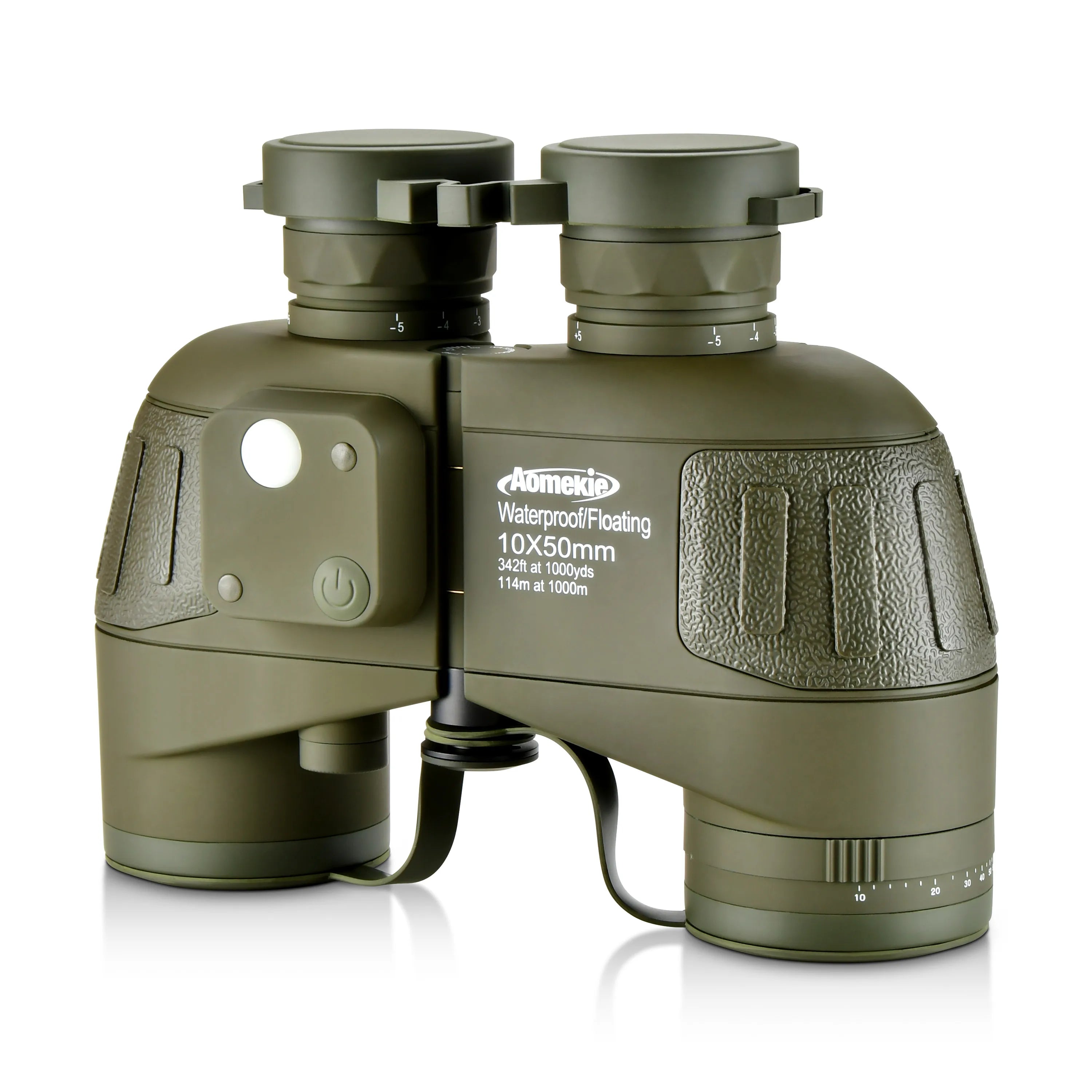 10X50 HD Marine Binoculars with Rangefinder Compass