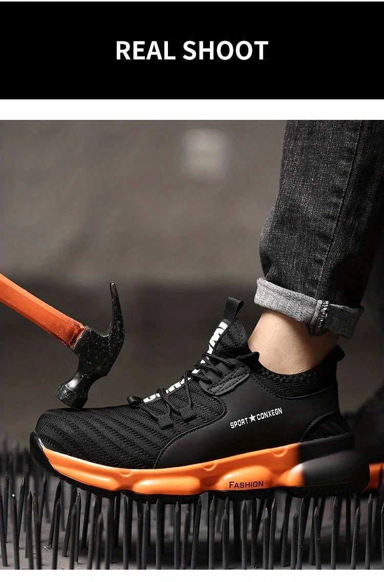 Anti-smash, anti-puncture, breathable, comfortable safety shoes